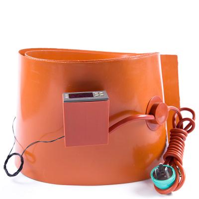 China Industry Heating Process Industrial 12v Silicone Rubber Drum Electric Heater for sale