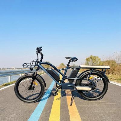 China Newest 500W Aluminum Alloy Cargo Electric Bike Ebike 2022 Fat Electric Bike Dual Battery For Delivery for sale