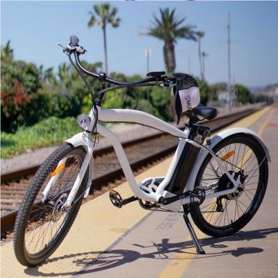 China Chinese Pedal Assist Aluminum Alloy 7 Speed ​​Beach Cruiser E Electric Bike for sale