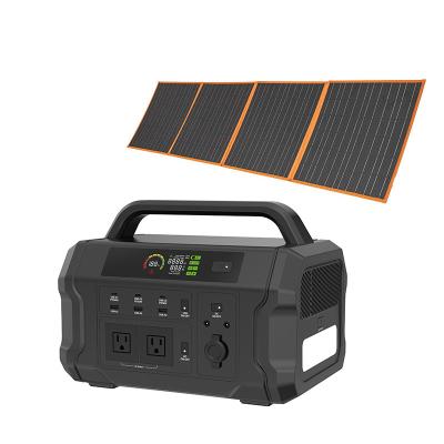 China Type C Solar LiFePO4 battery 3 usb output overcharge protection 1200w camping 110v 220v solar portable power station for sale