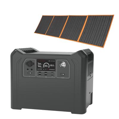 China Type C OEM Wireless charging 6 usb output 2400W 3 charging method outdoor jump starter solar portable power station for sale