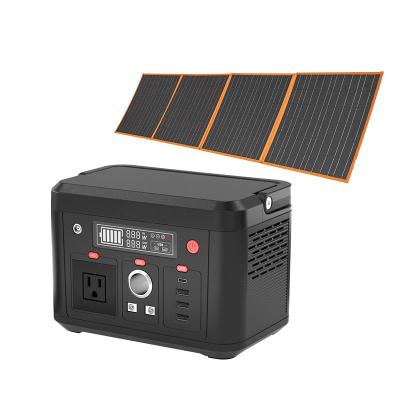 China Flashlight OEM 110v/220v 3 charging method portable outdoor electric lifepo4 power station with solar panels for sale