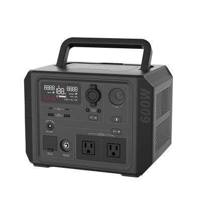 China Type C Hot Selling Charging Battery 600 Watt Solar Generator Banks Supply 600W Portable Power Station For Outdoor for sale