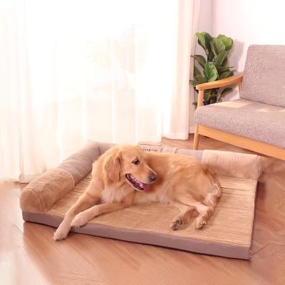 China Wholesale Custom Removable Pet Bed Removable Waterproof Washable Luxury Non Slip Artificial Fur Factory Blanket Indoor Cat Dog Bed for sale