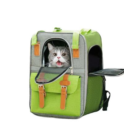 China Wholesale Viable Luxury Wholesale Travel Viable Expandable Expandable Foldable Bag Fashion Cat Dog Cat Backpack Mesh Bracket Small Dog Rabbit Backpack for sale