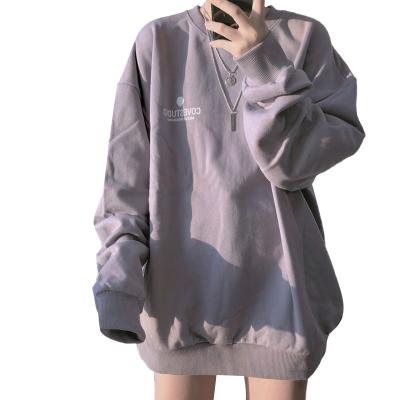 China 2022 New Breathable Korean Version Women Long Sleeved Top Printing Pattern Student Slim Sweater for sale