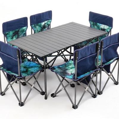 China Furniture Wholesale Modern Outdoor Promotional Portable Folding Chair Attached Table Camping Table Tourist Sets for sale