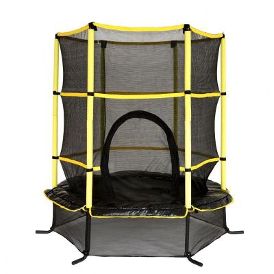 China With protective net 55inch kids round indoor and outdoor mini trampoline with safety fence for sale for sale