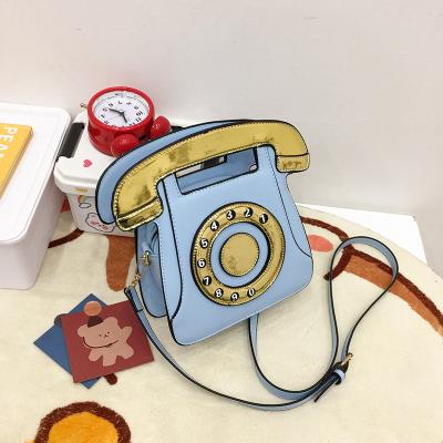 China Fashion Lady Girls Cute Telephone Pattern Cross - Body Cell Phone Shoulder Cases Phone Wallet Women Girl Summer Spring Phone Case for sale