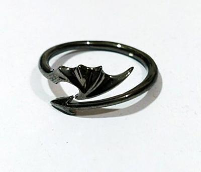 China Cute Demon Wing Ring Men&'s Simple Personality Stainless Steel Fashion Open S Rings Lovers Ring for sale