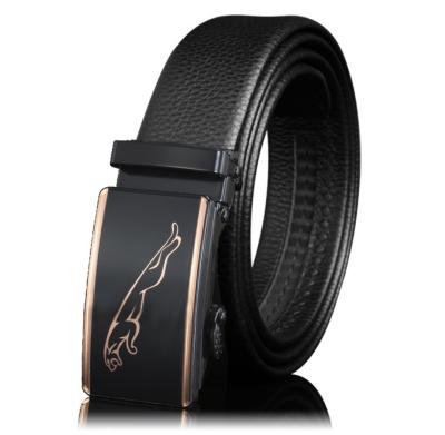 China Classic Men's Automatic Buckle Belt Gift Wide-sided Black Strong Casual Luxury Design Men's Leather Belt Business Custom LOGO for sale