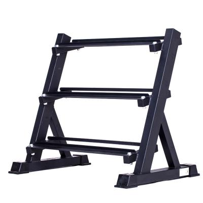 China Indoor Commercial Home Gym Use 3 Tier Rack Storage Dumbbell Rack for sale