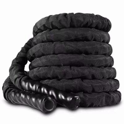 China Customized Universal Length Fitness Exercise Black 10-20kg Power Training Battle Ropes Nylon Nylon Workouts for sale