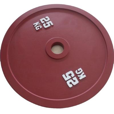 China Universal Manufacturing Cheap Multicolor Weight Lfiting Cast Iron Powerlifting Calibrated Weight Plates Steel for sale