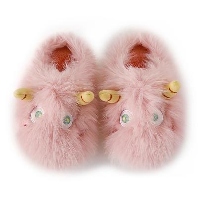 China Winter new cute cartoon popular little monster full slippers plush inner slippers indoor home plush slippers 042 for sale