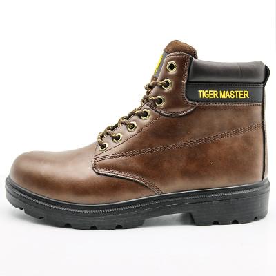 China Master Brand Master Brand Oil Brown Oil Toe Slip Resistant Steel Toe Safety Boots Steel Toe Tiger Anti Puncture Work Safety Shoes for sale