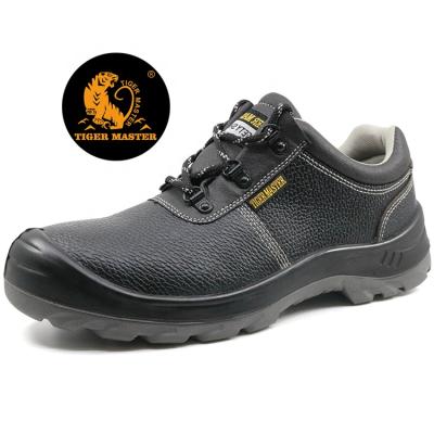 China Factory Sales CE Steel Slip Oil Resistant Black Leather Toe China Steel Toe Prevent Puncture Industry Safety Shoes for sale