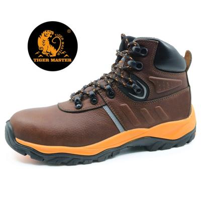 China Anti-skid Petroleum And Acid Resistant Steel Toe Cap Prevent Puncture Work Safety Men Genuine Leather Shoes for sale