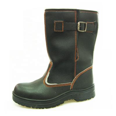 China Anti Static High Toe Oil Rigger Anti Slip Toe Cap Acid Resistant Steel Puncture Proof Leather Boots for sale