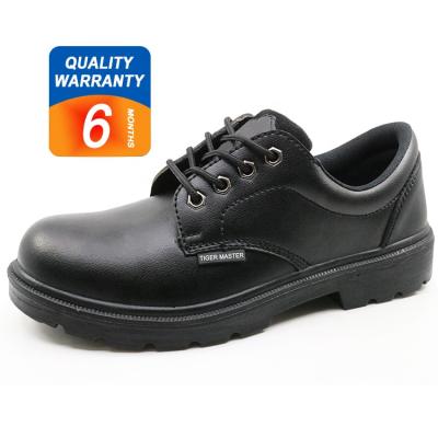 China Factory Sales Anti Slip Black Microfiber Leather Puncture Proof Steel Toe Cap Toe China Executive Safety Shoes for sale