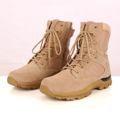 China Sandy Color Suede Toe Leather Army Hat Steel Toe Military Hiking Desert Boots Men for sale