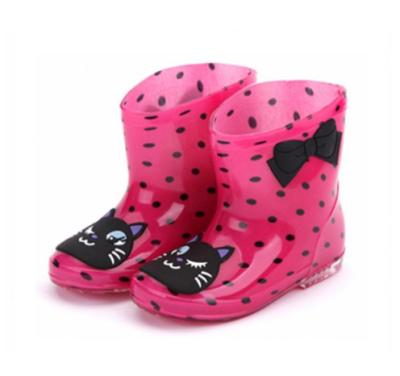 China Girls Rainy Day Anti Slip Lightweight Waterproof Fashion Cute PVC Rain Boots for sale