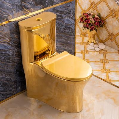 China Double-Flow Ceramic Chest of Drawers Sanitary Ware Bathroom Gold Lavatory Gold King Toilet for sale