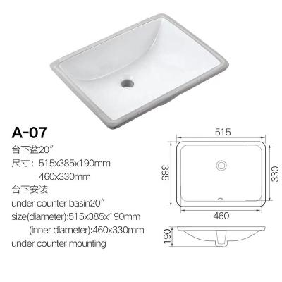 China Modern Ceramic White Color Toilet Sink Undercounter Bathroom Sink With CUPC Certificated For Sale for sale