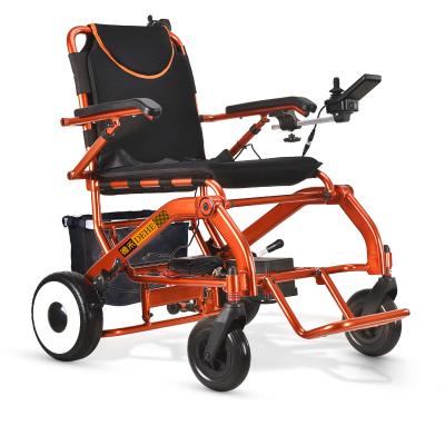 China New Electric Light Weight Manual And Automatic Mode Conversion Wheelchair Aluminum Foldable Electric Wheelchair for sale