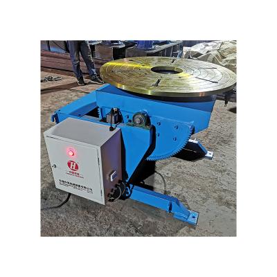 China Building Material Shops Brand New High Quality Rotary 300kg Blue Benchtop Welding Positioner For Tank Production Line for sale