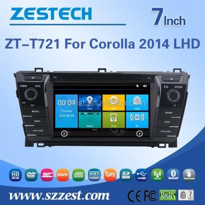 China car cassette and cd dvd and gps for Toyota Corolla car dvd player 2014 with GPS, FM/AM radio, RDS/TMC, 3G, WIFI, SD CARD 7