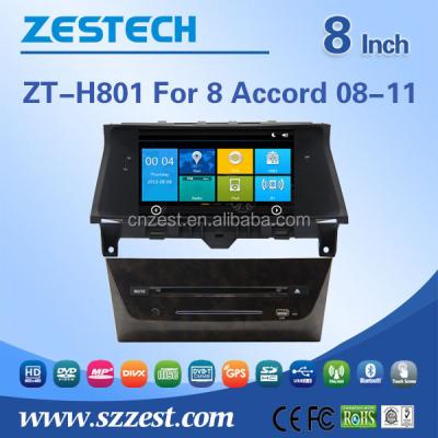 China V-10disc CDC memory ZESTECH car multimedia for Honda Accord car dvd navigation system for sale