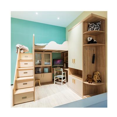 China Modern Children's Bed Manufacturers Selling Furniture Standard Children's Bedroom Bed Desk Wardrobe for sale