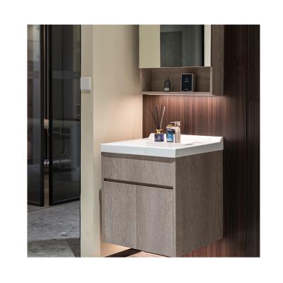 China Modern Rock Panel Bathroom Cabinet Rock Panel Sink Combination Cabinet Toilet Built-In Vanity for sale