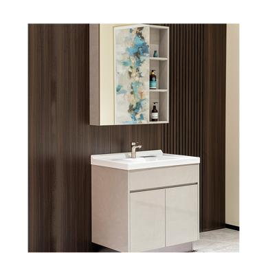 China Modern Bathroom Wall Cabinet Hotel Bathroom With LED Light Bathroom Locker for sale