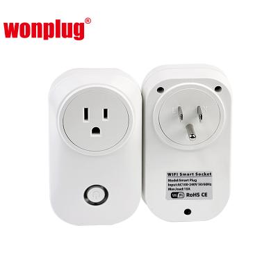 China 10A Outlet 10A Mini WiFi Plug Home Smart Socket US USA America EU AU UK WiFi Alexa Google Assistant Voice Remote Control Smart Computing Compatible Control for sale