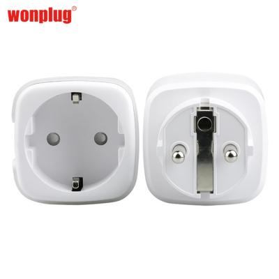 China Tuya Lifetime 16A RGB Plug Wifi EU Standard 2 Pin Power Consumption RGB Wifi Residential/Multi-Purpose Smart Smart Socket for sale