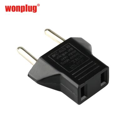 China USA America 2 Pin Residential/General Purpose Universal Plug To Eu/Euro Plug Adapter Europe Plug Adapter for sale