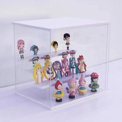 China Environmental Friendly Clear Acrylic Blind Box Stand Box Acrylic Bubble Mart Display Rack For Home for sale