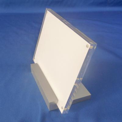 China Eco - Friendly Custom L Shape Acrylic Picture Photo Frame Sign Holder Acrylic For Table Top for sale