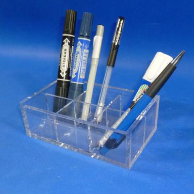 China Morden Low Price Custom Design Acrylic Pen Pencil Holder Stationery Organizer For Office for sale