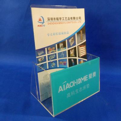 China Eco - Friendly Acrylic A4 Brochure Display Stand Leaflet Holder For Counter Top for sale