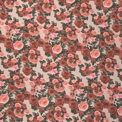 China Organic Chiffon Fabric Jacquard Weave 100% Polyester Satin Chiffon Fabric Rose Style Custom Printing Service For Clothes for sale