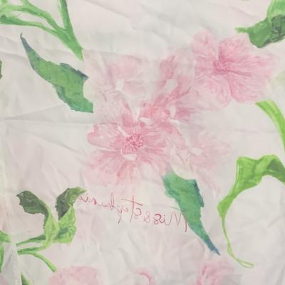 China Organic Fabric Silk Satin Print Fabric Digital Flower Patterned Fabrics for sale