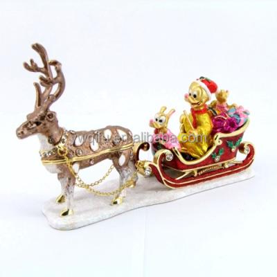 China Best Selling Europe QIFU Product Cute Sleigh Crafts For Christmas Decoration Supplies for sale