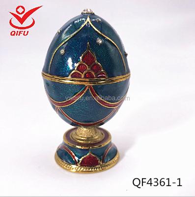 China Europe Fashion Faberge Egg Trinket Boxes Metal Easter Egg Souvenir Gift (QF4361) for sale