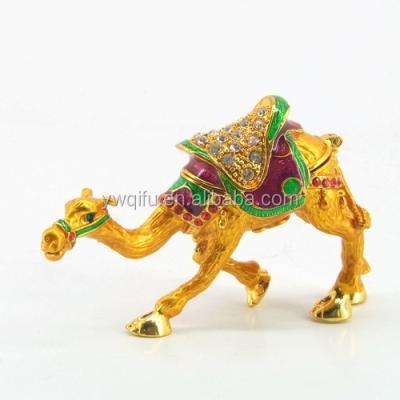 China Home Decoration Trinket Box / Plush Camel Toy / Colorful Camel Jeweled Egypt Figurine for sale