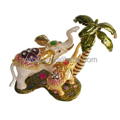 China Europe 4254 Peace Elephant Shape Box Jewelery Inlaid Elephant Jewelry Box/Elephant Decoration Gift/Trinket Box for sale