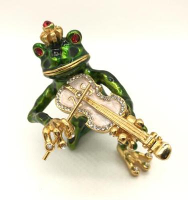 China The colorful frog stationary home decoration, frog jewelry trinket box, frog trinket jeweled box for sale