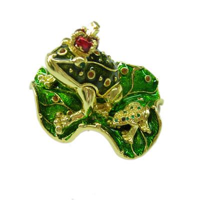 China Europe 584 cheap frog box metal/ jeweled frog box/ Yiwu frog box jewelry box for sale